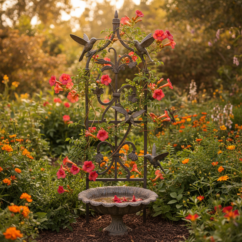 The Anatomy of a Great Hummingbird Garden Trellis with Decorative Bird Bath: 7 Features That Actually Make a Difference