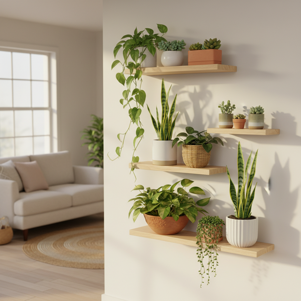 From Bare Walls to a Lush Green Gallery: A Step-by-Step Floating Wall Shelves for Indoor Plant Display Guide for Home Decorators
