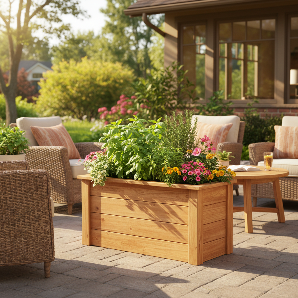 Matching Wooden Raised Planter Boxes to Your Patio: A Practical Wood Type and Depth Guide for Herbs, Flowers, and Mixed Containers
