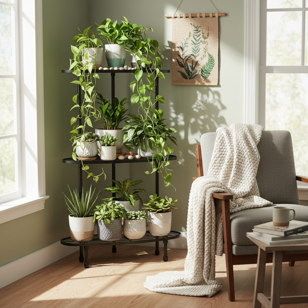 Foldable Corner Plant Stand for Small Spaces: A Room-by-Room Guide to Styling Tight Spots with Greenery