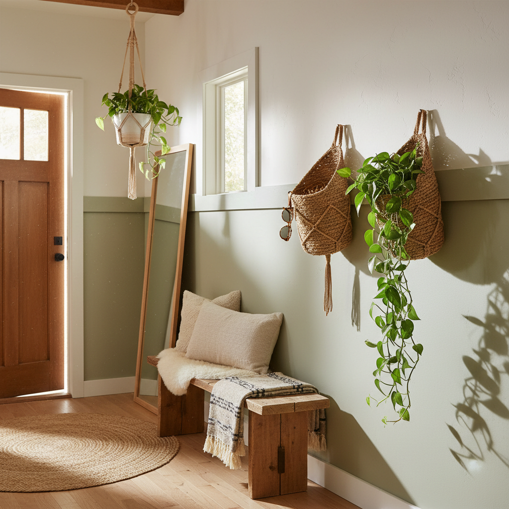 Rope Hanging Wall Baskets for Boho Entryway on a Tight Budget: Organized, Stylish Spaces You Can Pull Off Without Spending a Fortune