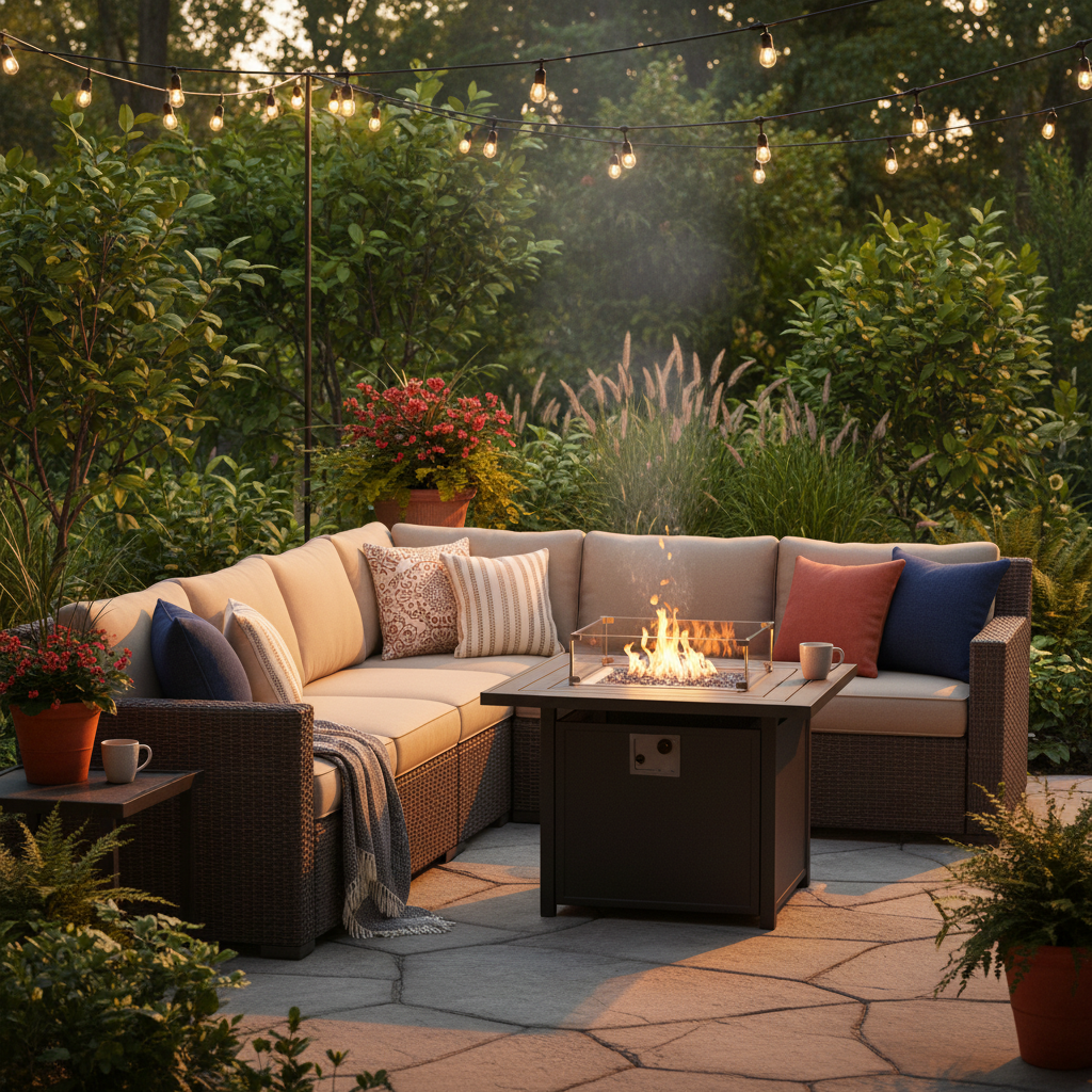 How Backyard Entertaining Reshaped Outdoor Living: The Rise of the Wicker Sofa Set with Fire Pit Table