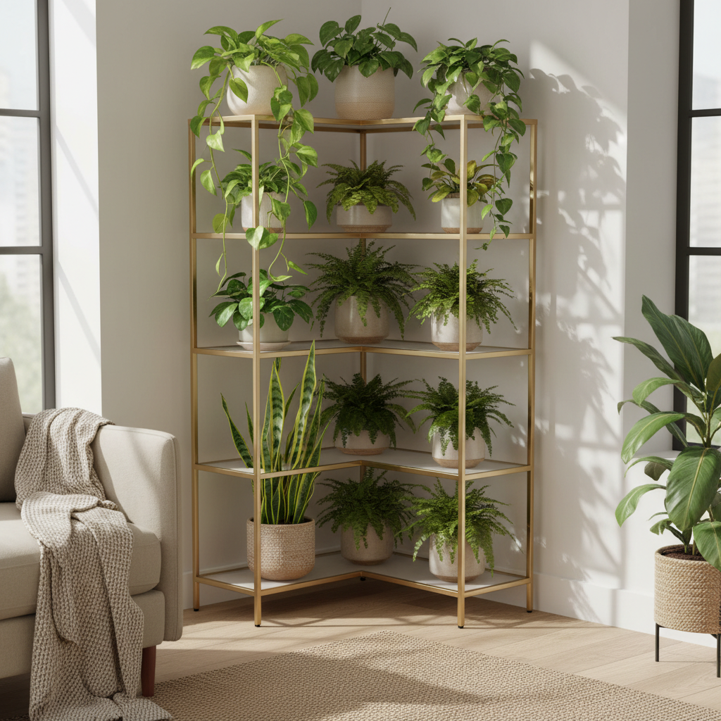 Corner Shelf Plant Stand for Indoor Display on a Budget: How to Get a Lush, Styled Look Without Spending a Fortune