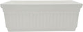 The HC Companies Venetian Window Planter Box w/Drain Plug - Long Planter Box for Windowsills, Balconies & More - Plastic Rectangular Outdoor Planters for Herbs & Flowers (18" White, Pack of 1)