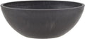 PSW Pot Collection M20DCB 8-inch Plastic/Stone/Wood Composite Low Bowl Planter – No Drainage Hole (Drillable), Shallow Indoor/Outer Pot for Succulents, Bonsai, Fairy Gardens, Herbs, Dark Charcoal