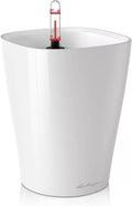 Lechuza 14900 Deltini Self-Watering Planter for Indoor and Outdoor Use, 6" x 6" x 7", White