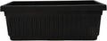 The HC Companies Venetian Window Planter Box w/Drain Plug - Long Planter Box for Windowsills, Balconies & More - Plastic Large Rectangular Outdoor Planters for Herbs & Flowers (24" Black, Pack of 1)