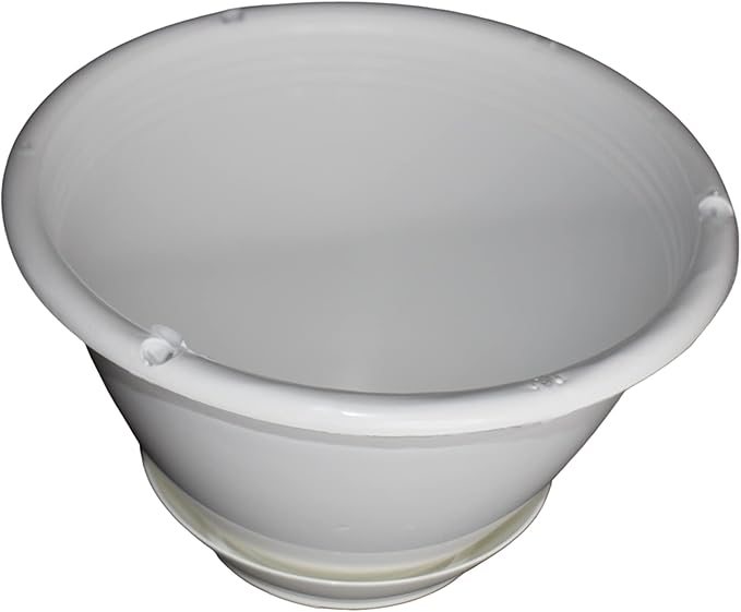 8'' White Plastic Hanging Basket with Saucer by Koba (5)