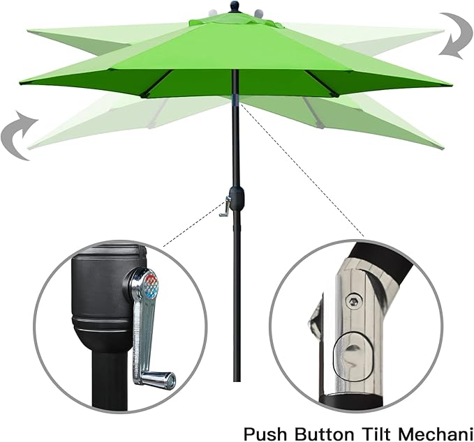 Sunnyglade 7.5' Patio Umbrella Outdoor Table Market Umbrella wit