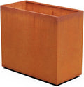 PLANTERCRAFT Corten Steel Planter Rectangle Outdoor Metal Garden Box Heavy Duty | Made in USA | Fully Assembled