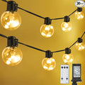 Outdoor String Lights, 25ft 20 LED Bulbs Hanging Patio Lights Dimmable with Timer & Remote, Globe Bulb Shatterproof & Waterproof for Outdoor Indoor Patio Backyard Balcony Decor - Warm White