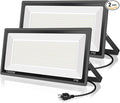 2 Pack 1000W LED Flood Light Outdoor,4250W Equivalent Super Bright 99500LM 5000K Daylight White FloodLight with Plug,IP66 Waterproof Commercial Lighting for Sports Fields,Counts,Arena,Stadium