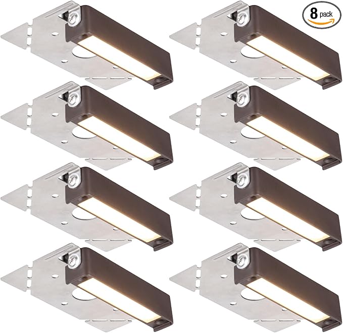 LEONLITE 8-Pack 4 Inch LED Hardscape Lighting, Update Retaining Wall Lights, LED Landscape Lighting, 12-24V AC/DC Paver Light Low Voltage, 1W/2W/3W Dimmable Outdoor Step Lights, 2700K Soft White, ETL
