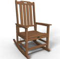 Oversized Rocking Chair, Outdoor Rocking Chair for Adults, All Weather Resistant Porch Rocker for Lawn Garden, Wood