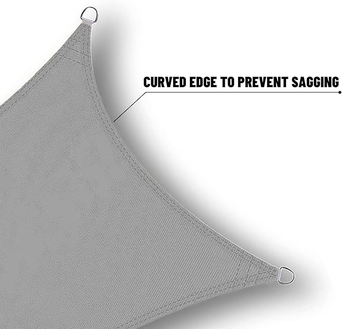 SUNNY GUARD Waterproof Sun Shade Sail 8' x 9' Charcoal Rectangle UV Block Sunshade for Backyard Yard Deck Patio Garden Outdoor Activities and Facility(Customized)