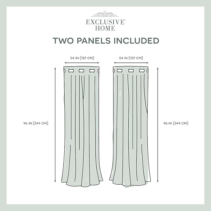 Exclusive Home Canopy Stripe Indoor/Outdoor Grommet Top Curtain Panel, 54"x96", Kiwi / Sand, Set of 2