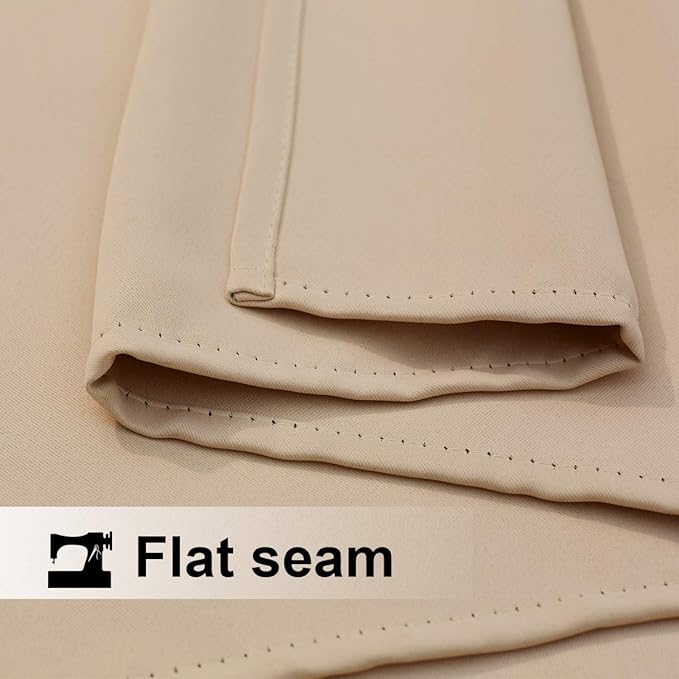 NICETOWN Outdoor Curtain for Patio Waterproof, Porch Cover for Shade and Rain, W52 x L72 inch Premium Thick Privacy Weatherproof Blind for Pergola, UV Protection Curtain for Summer, Biscotti Beige