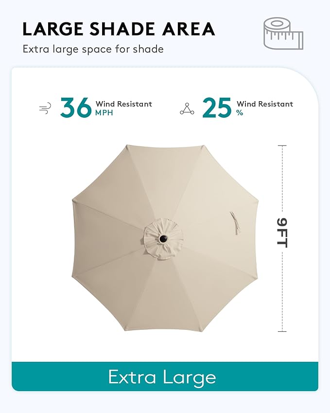 SERWALL 4 Pieces Outdoor Patio Bar Set with 9ft Umbrella, Outdoor HDPE Barstool and Table Furniture Set with Patio Umbrella, Gray