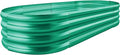 Land Guard Galvanized Raised Garden Bed Kit, Galvanized Planter Raised Garden Boxes Outdoor, Oval Large Metal Raised Garden Beds for Vegetables 4 x 2 x 1ft(1pcs) (Green)…