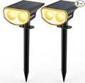 Kyosho Solar Spot Lights Outdoor Warm White, 38 LEDs Solar Landscape Lights IP67 Waterproof, 2-in-1 Outdoor Spotlights Garden Wall Lights with 3 Modes for Tree, Yard, Patio