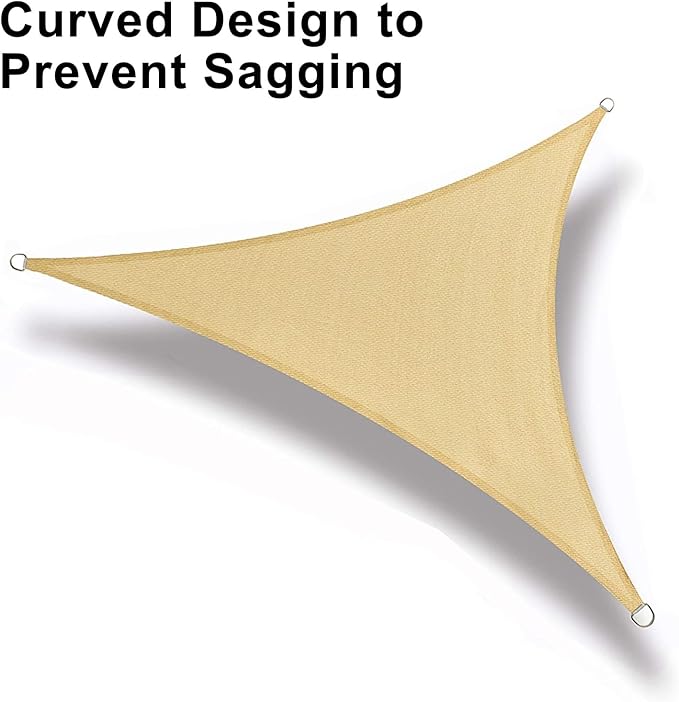 LOVE STORY Custom Size 9'x18'x20.1' Sand Sun Shade Sail Right Triangle Sunhsade Fabric Awning Canopy for Patio Backyard Carport Pergola (Customized)