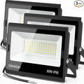 USTELLAR 3 Pack 80W LED Flood Lights Outdoor Hardwired Bright 800W Equiv. 24000LM Security Light Outside Lamp IP66 Waterproof 5000K Daylight White Spot Light Exterior Floodlight for Backyard House