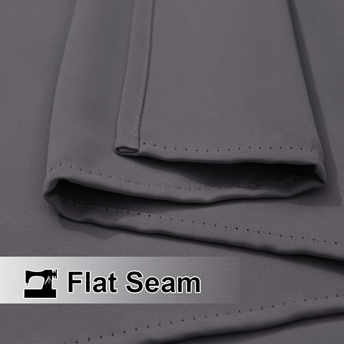 NICETOWN Weighted Outdoor Patio Curtain & Drape Waterproof 84 Long, Top and Bottom Rustproof Steel Grommets Heavy Weight Windproof Sunlight Blocking, Keep Privacy for Yard, 1 Piece, W52 x L84, Grey