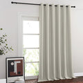 NICETOWN Natural Blackout Curtains for Bedroom/Living Room 132 Inch Length - Thermal Insulated Room Darkening Grommet Top Window Curtains (100 by 132 - Inch, 1 Panel)