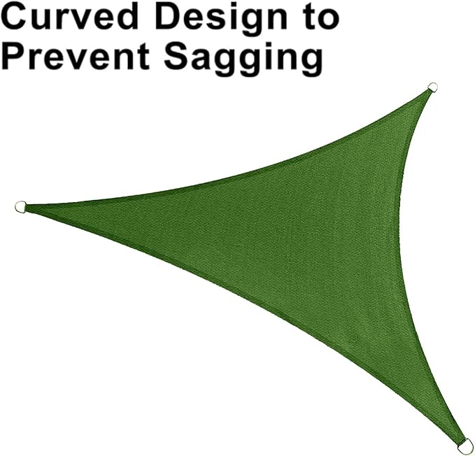 LOVE STORY Custom Size 10'x18'x20.6' Piquant Green Sun Shade Sail Right Triangle Sunshade Fabric Awning Canopy for Patio Backyard Carport Pergola (Customized)