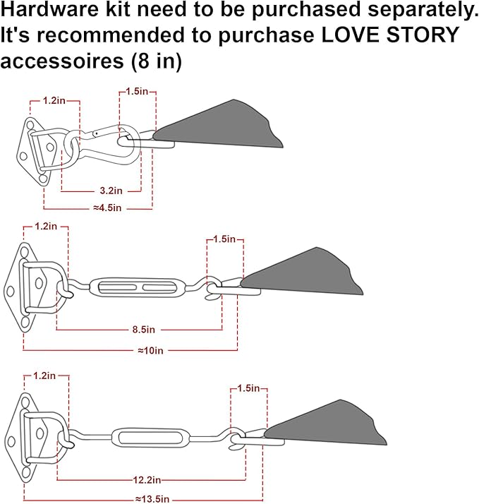 LOVE STORY Custom Size 12'x15' Silver Grey Sun Shade Sail Rectangle UV Block Canopy Patio Sail Sunshades Fabric for Outdoor Garden Carport (We Make Custom Size)