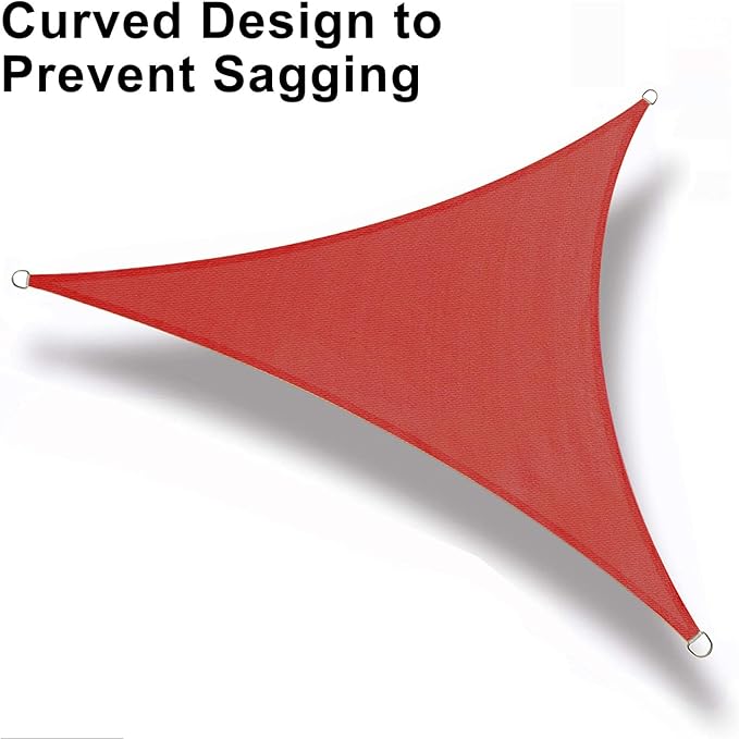 LOVE STORY Custom Size 8'x12'x14.4' Terra Red Sun Shade Sail Right Triangle Sunshade Fabric Awning Canopy for Patio Backyard Carport Pergola (Customized)