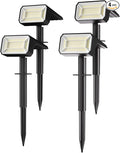 Fabrito Solar Spot Lights Outdoor 4 Pack, [108Leds, 4 Modes] Auto On/Off Spotlights, IP67 Waterproof Landscape Lights for Tree, Yard, Patio, Pool, Pathway, Driveway, Cool White