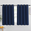 NICETOWN Blackout Curtain and Drape for Kitchen - Thermal Insulated Solid Grommet Top Blackout Panel/Drapery for Kid's Room (Navy, 1 Panel, 52 x 54 inches)