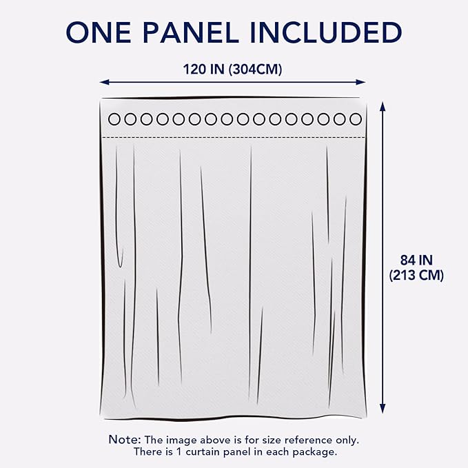 PureFit Outdoor Curtains for Patio Waterproof Weatherproof, UV Resistant Outside Curtains for Gazebo, Front Porch, Pergola, Sun Blocking Privacy Curtain, 120W x 84L inch, 1 Panel, Light Gray