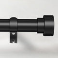Time Forest Black Curtain Rods for Windows 48 to 84 Inch (4-7 Feet), 1 Inch Diameter Adjustable Heavy Duty Curtain Rod, Modern Style Indoor Outdoor Window Drapery Rods with End Caps, Size 32"- 90"