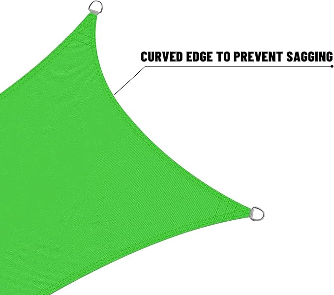 LOVE STORY Right Triangle 10'x14'x17.2' Waterproof Sun Shade Sail Canopy UV Block for Outdoor Patio Backyard Carport,Fruit Green(We Make Custom Size)