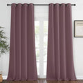 NICETOWN Blackout Curtains 120 inch Length for Sliding Glass Door, Grommet Thermal Insulated Room Darkening Sound Reducing Drapes for Room Divider, 1 Panel, W52 x L120, Dry Rose