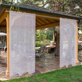 SpaceDresser Waterproof Outdoor Sheer Curtains for Patio - 4 Panels Rod Pocket Indoor Voile Sheer Curtain for Living Room,52W x 96L inch, Silver Grey