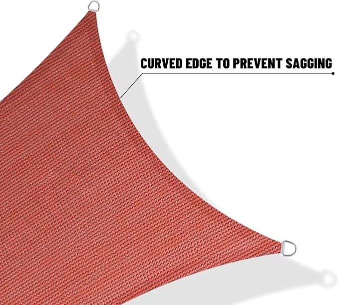 SUNNY GUARD Custom Size 7'x8' Terra Red Sun Shade Sail Rectangle UV Block Shade for Backyard Yard Patio Deck Garden(Customized)