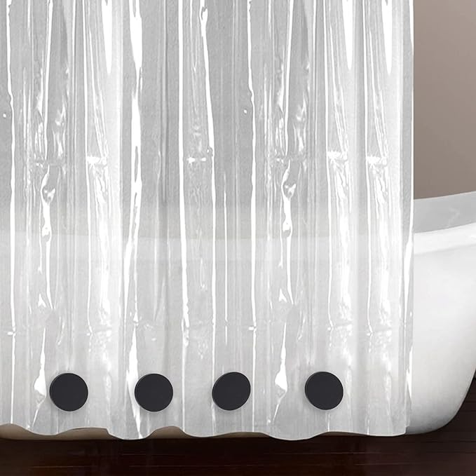 Magnetic Shower Curtain Weights, Rubber Covered Heavy Duty Weights, Prevent Curtain Liner from Blowing Around, Work for Drapery, Tablecloth, Flag, Outdoor Curtain 4 Pairs(Pack of 8)