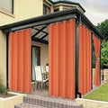 BONZER Outdoor Curtains for Patio Water Resistant Heavy Privacy Light Filtering Grommet Outside Curtains for Porch, Pergola, Gazebo, 1 Panel, 54W x 84L inch, Mecca Orange