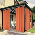 BONZER Outdoor Waterproof Curtains for Patio Privacy Grommet Light Filtering Outside Curtains for Gazebo, Porch, Pergola, Pavilion, 1 Panel, 84W x 108L inch, Mecca Orange