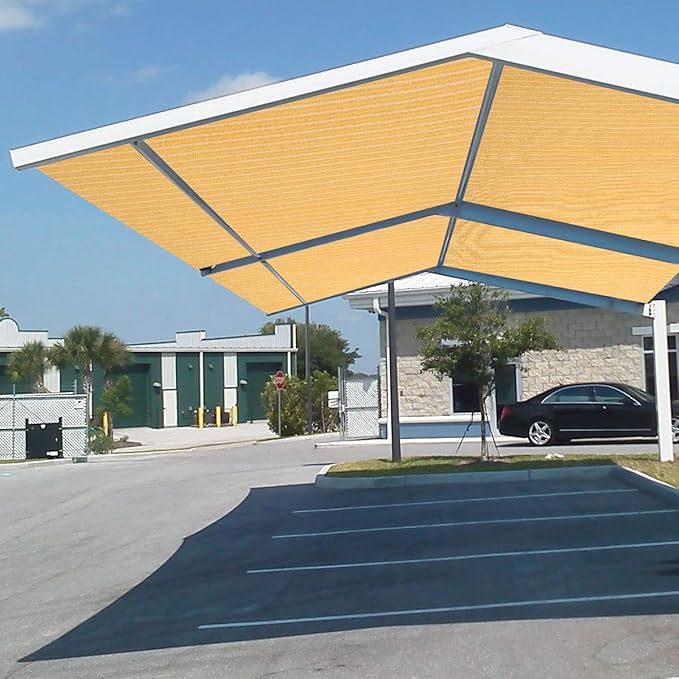 Eden's Decor 4' x 11' Wheat Sun Shade Sail Rectangular Straight Flat Edge Outdoor Canopy Fabric Cloth Awning for Pergola Patio Garden Backyard Custom Size