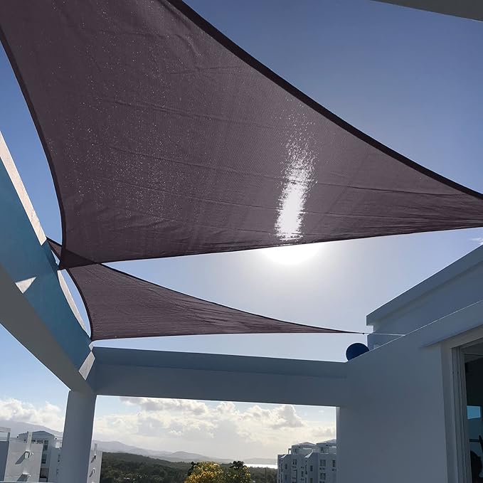 SUNNY GUARD Custom Size 12'x24'x26.8' Dark Grey Sun Shade Sail Right Triangle UV Block Shade for Backyard Yard Patio Deck Garden(Customized)
