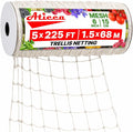Trellis Netting 5 x 225 ft Heavy Duty Polyester Plant Support Netting White - 6 Inch Garden Rope Trellis on Roll - Mesh Twine for Growing Vine Climbing Plants, Flowers, Peas, and Tomatoes.