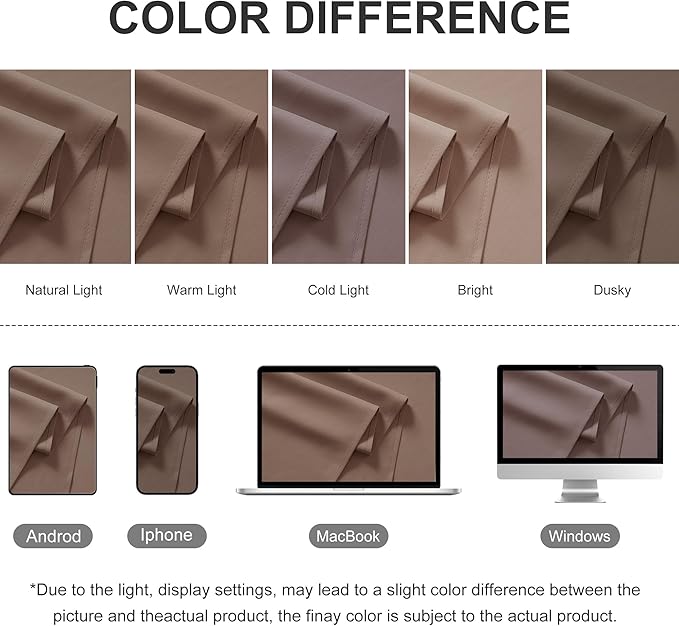 RYB HOME Extra Wide Outdoor Curtains for Patio Waterproof Heavy Duty Thermal Insulated in Summer Full Coverage Privacy for Gazebo, Cabana & Pergola, W100" x L120", Mocha, 1 Panel