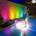 WdtPro 6 Pack Solar Color Changing Spot Lights, 10 Lighting Modes, Multicolor RGB Outdoor Lights, 9 Colors Auto Cycling Landscape Spotlights for Yard Garden Decoration