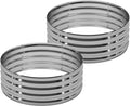 2PCS 4x4x1FT Galvanized Raised Garden Bed Kit,Vegetable Boxes-Round Metal Flower Box,Large Planter Raised Beds Outdoor Garden for Planting,Fruit,Herb-Silver