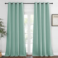 NICETOWN Blackout 108 inch Curtains for Sliding Glass Door, Grommet Thermal Insulated Room Darkening Window Treatment Sound Reducing Drapes for Room Divider, 1 Panel, W52 x L108, Aqua Blue