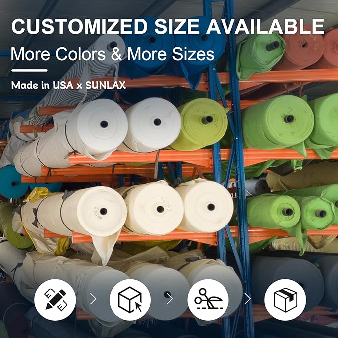 SUNLAX Sun Shade Sail 13' x 16' Sand Rectangle Canopy Sail Shade Cover UV Block Permeable Sunshade Outdoor for Patio Backyard Deck Pergola (We Make Custom Size)